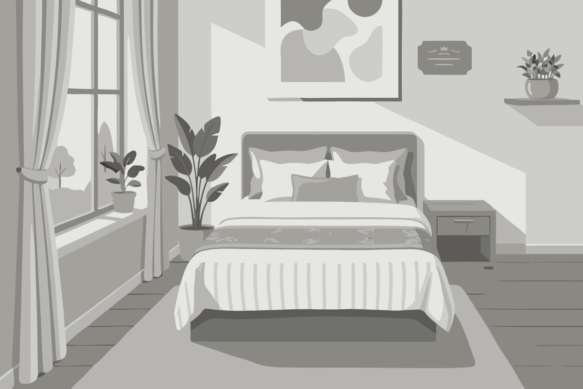 Chambre Double avec Toilettes Communes